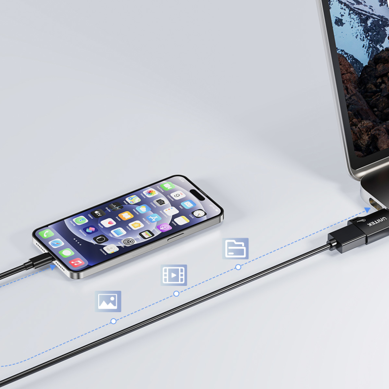 Unitek Adapter  USB-C do USB-A 10Gbps A1048ABK01 | PartsPC.pl