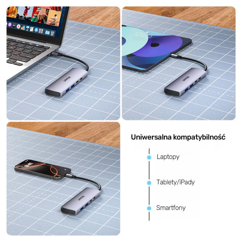 Unitek Hub 4w1 USB-C 10 Gbps, 2x USB-A i 2x USB-C... | PartsPC.pl