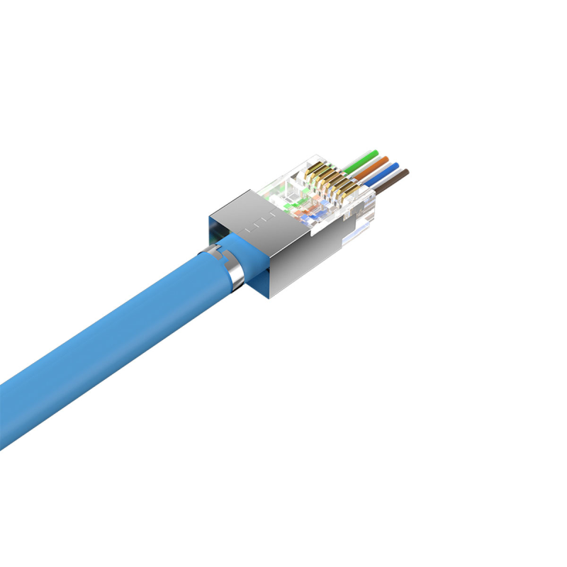 Unitek Wtyk modularny Pass-Through RJ45 Cat. 7, 50szt. | PartsPC.pl