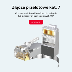 Unitek Wtyk modularny Pass-Through RJ45 Cat. 7, 50szt. | PartsPC.pl