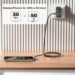 Unitek Kabel USB-C do USB-C, PD, 100W, 90 stopni, 1M | PartsPC.pl