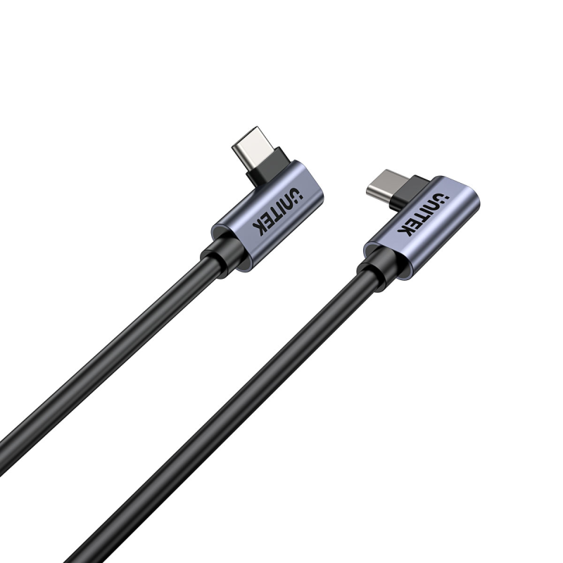 Unitek Kabel USB-C do USB-C, PD, 100W, 90 stopni, 1M | PartsPC.pl