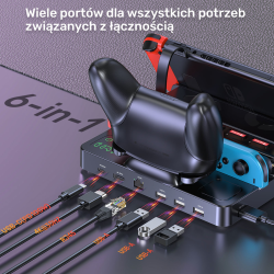 Unitek stacja ładująca Switch z przełącznikiem i... | PartsPC.pl