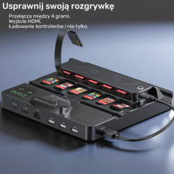 Unitek stacja ładująca Switch z przełącznikiem i... | PartsPC.pl