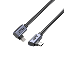 Unitek Kabel USB-C do USB-C, PD, 100W, 90 stopni, 0,5M | PartsPC.pl