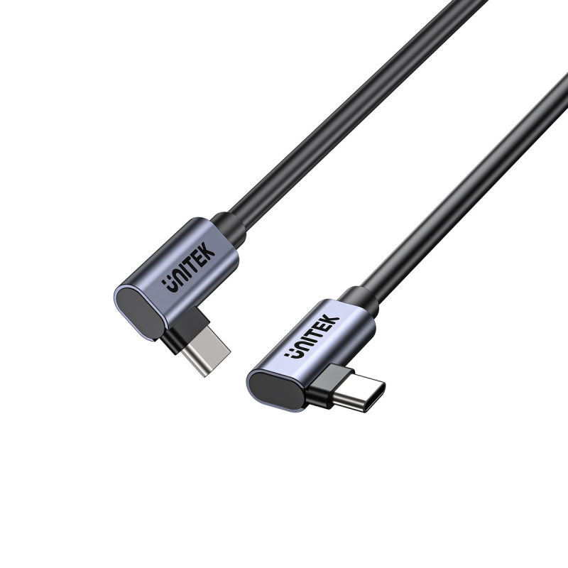 Unitek Kabel USB-C do USB-C, PD, 100W, 90 stopni, 0,5M | PartsPC.pl