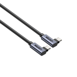 Unitek Kabel USB-C do USB-C, PD, 100W, 90 stopni, 0,5M | PartsPC.pl