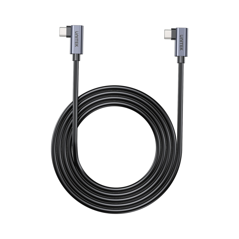Unitek Kabel USB-C do USB-C, PD, 100W, 90 stopni, 0,5M | PartsPC.pl