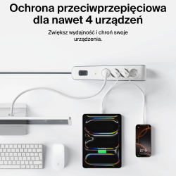 Belkin Listwa zasilająca przeciwprzepięciowa 525J, 4... | PartsPC.pl
