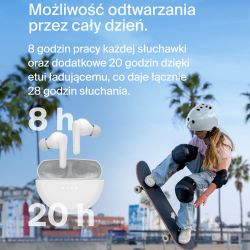 Belkin Bezprzewodowe słuchawki douszne dla dzieci, białe | PartsPC.pl