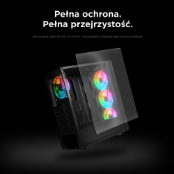 Rampage PLAID V1 Obudowa PC z oknem 4x wentylator 120mm... | PartsPC.pl