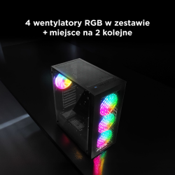 Rampage PLAID V1 Obudowa PC z oknem 4x wentylator 120mm... | PartsPC.pl