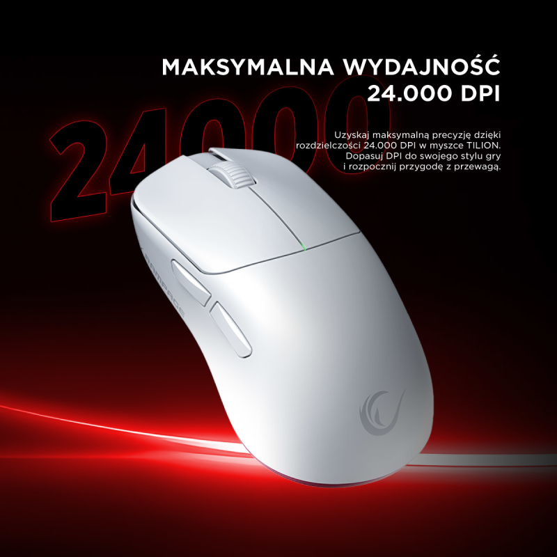 Rampage TILION Mysz bezprzewodowa Biała | PartsPC.pl