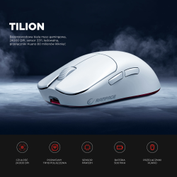 Rampage TILION Mysz bezprzewodowa Biała | PartsPC.pl