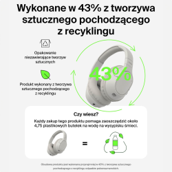 Belkin Słuchawki nauszne, bezprzewodowe, kremowe | PartsPC.pl