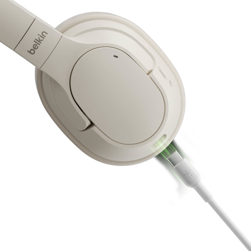 Belkin Słuchawki nauszne, bezprzewodowe, kremowe | PartsPC.pl