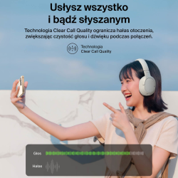 Belkin Słuchawki nauszne, bezprzewodowe, kremowe | PartsPC.pl