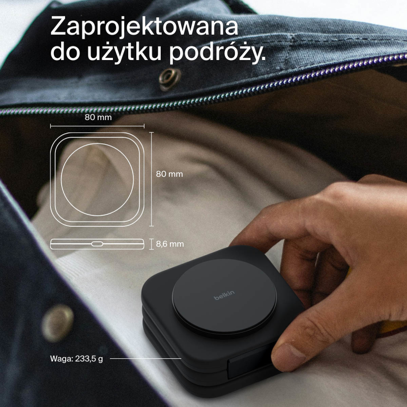 Belkin Podróżna magnetyczna podkładka ładująca 3w1 15W... | PartsPC.pl