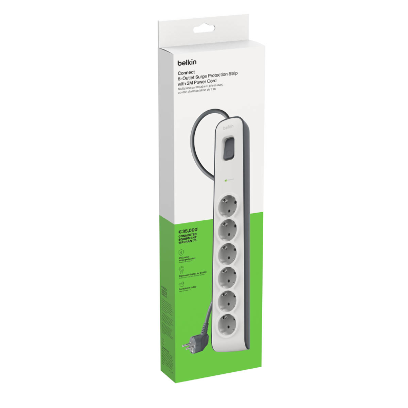 Belkin Listwa zasilająca przeciwprzepięciowa 650J, 6... | PartsPC.pl