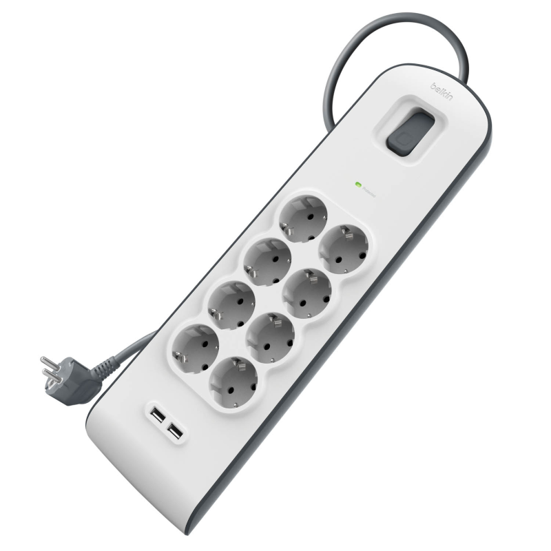 Belkin Listwa zasilająca przeciwprzepięciowa 900J, 8... | PartsPC.pl