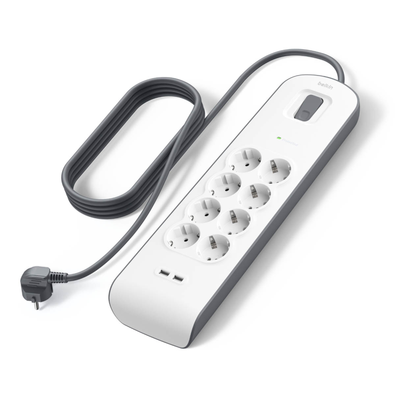 Belkin Listwa zasilająca przeciwprzepięciowa 900J, 8... | PartsPC.pl