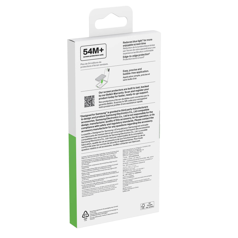 Belkin Folia ochronna na Samsung S24, TrueClear Curve, z... | PartsPC.pl