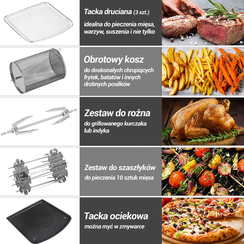 TESLA AirCook & Grill QG800 WiFi wielofunkcyjna... | PartsPC.pl