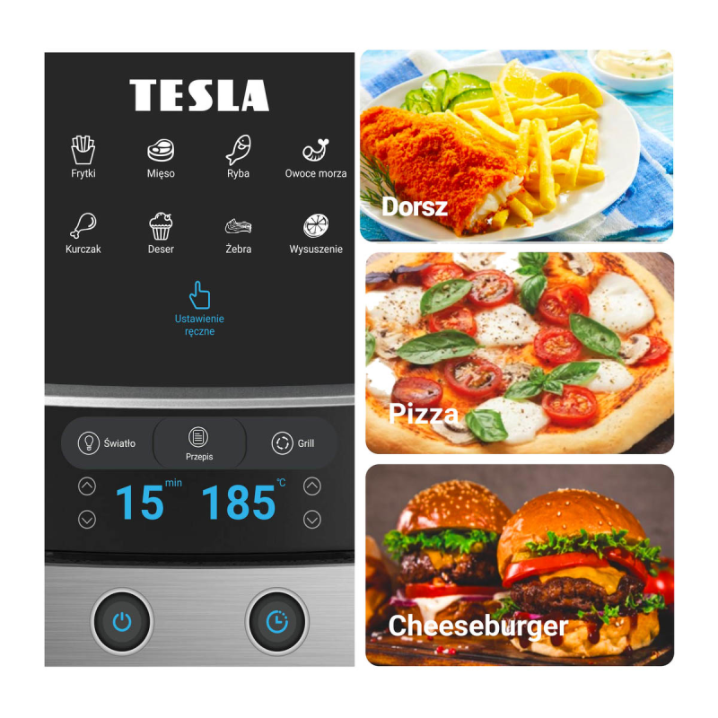 TESLA AirCook & Grill QG800 WiFi wielofunkcyjna... | PartsPC.pl