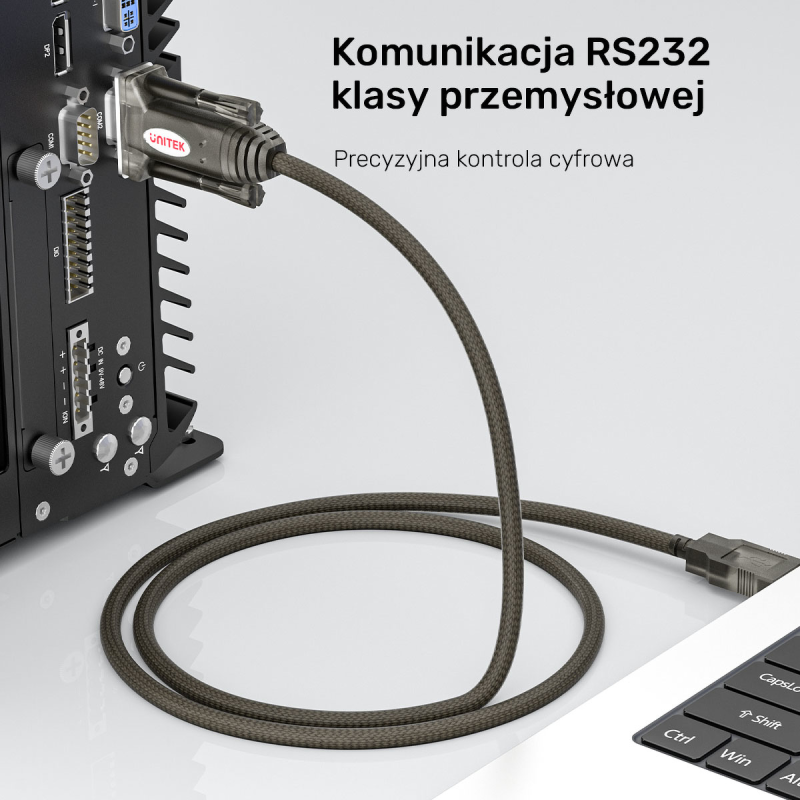 Unitek Kabel szeregowy USB-A na RS232 (DB9F) | PartsPC.pl