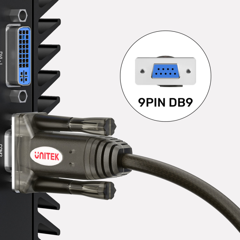 Unitek Kabel szeregowy USB-A na RS232 (DB9F) | PartsPC.pl