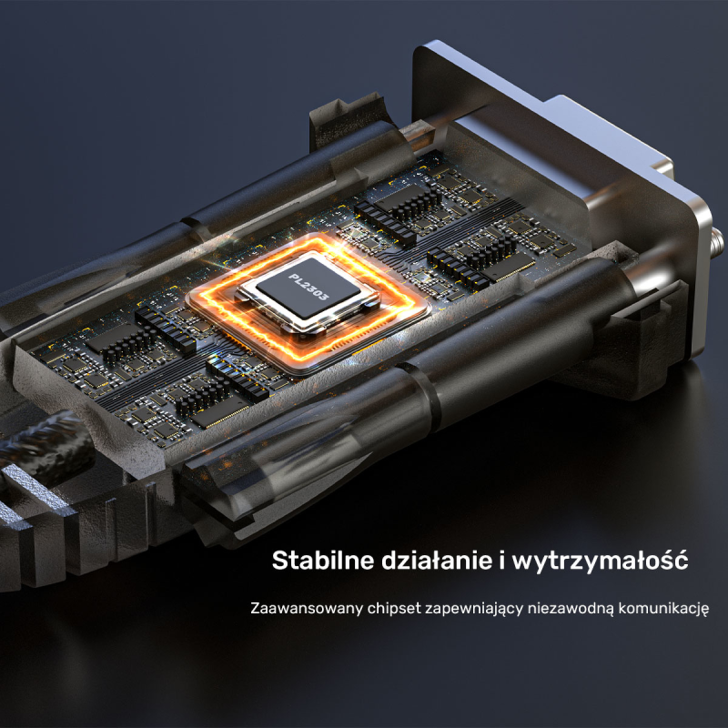 Unitek Kabel szeregowy USB-A na RS232 (DB9F) | PartsPC.pl