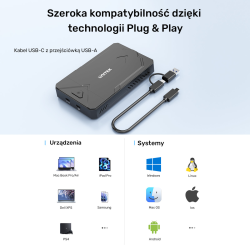Unitek Obudowa dysku SSD M.2 NVMe i SATA 10Gbps USB | PartsPC.pl