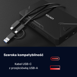 Unitek Obudowa dysku SSD M.2 NVMe i SATA 10Gbps USB | PartsPC.pl