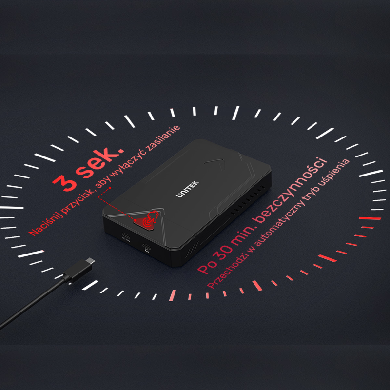 Unitek Obudowa dysku SSD M.2 NVMe i SATA 10Gbps USB | PartsPC.pl