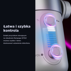 Rampage Diyez Mikrofon gamingowy dotykowy RGB USB-C biały | PartsPC.pl