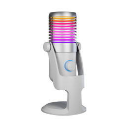 Rampage Diyez Mikrofon gamingowy dotykowy RGB USB-C biały | PartsPC.pl