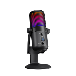 Rampage Diyez Mikrofon gamingowy dotykowy RGB USB-C czarny