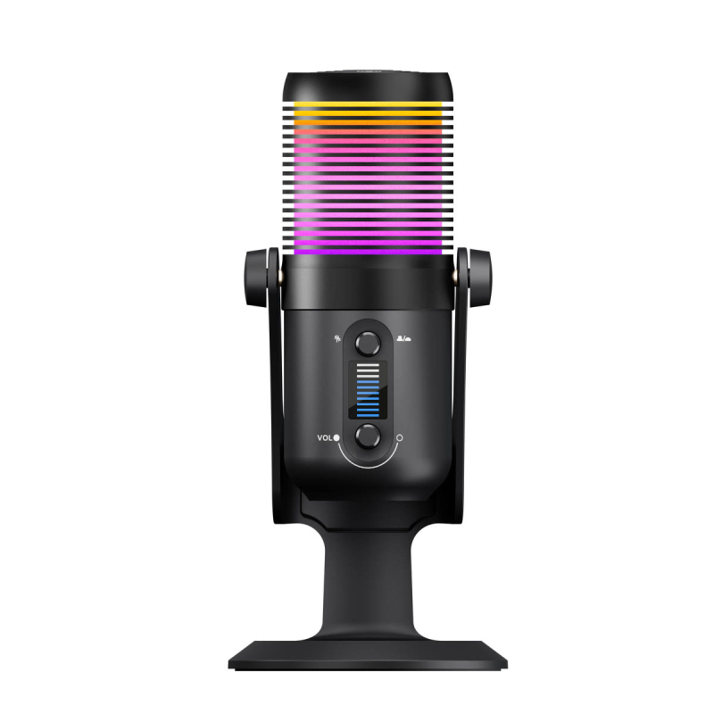 Rampage Diyez Mikrofon gamingowy dotykowy RGB USB-C czarny