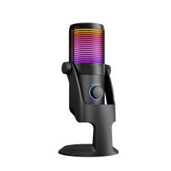 Rampage Diyez Mikrofon gamingowy dotykowy RGB USB-C czarny