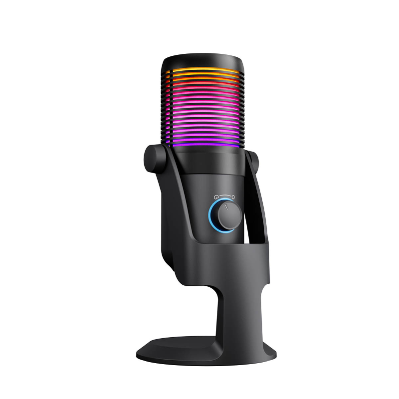 Rampage Diyez Mikrofon gamingowy dotykowy RGB USB-C czarny