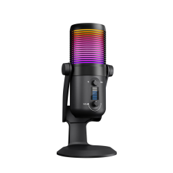 Rampage Diyez Mikrofon gamingowy dotykowy RGB USB-C czarny
