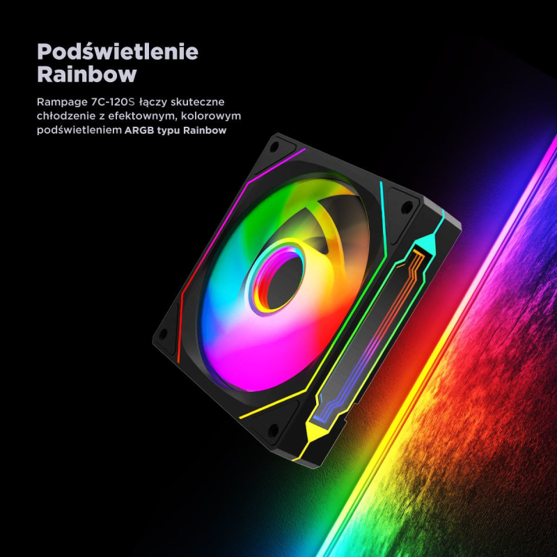 Rampage Wentylator do obudowy 120MM 1800RPM Infinite... | PartsPC.pl