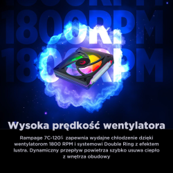 Rampage Wentylator do obudowy 120MM 1800RPM Infinite... | PartsPC.pl