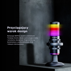 Rampage Bemol Mikrofon gamingowy/do podcastów RGB USB-C... | PartsPC.pl