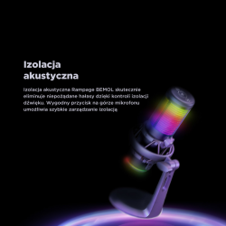 Rampage Bemol Mikrofon gamingowy/do podcastów RGB USB-C... | PartsPC.pl