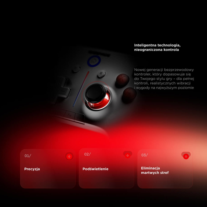 Rampage Hydra Pad bezprzewodowy RGB 2.4G Hall, spusty... | PartsPC.pl