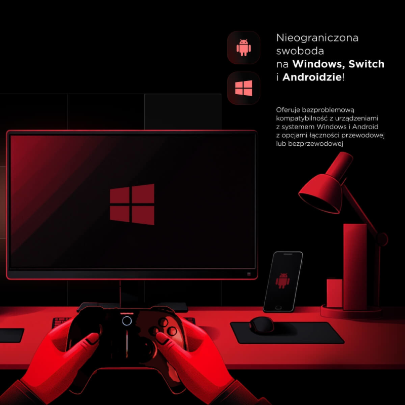 Rampage Hydra Pro Pad bezprzewodowy RGB 2.4G Hall... | PartsPC.pl