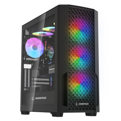 Rampage Shelob Obudowa PC Mid-T 4x wentylator ARGB czarna | PartsPC.pl