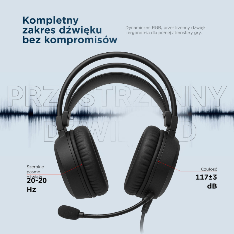 Rampage Słuchawki gamingowe z mikrofonem X-JAMMER 7.1... | PartsPC.pl