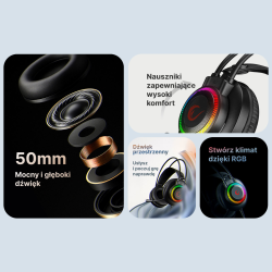 Rampage Słuchawki gamingowe z mikrofonem X-JAMMER 7.1... | PartsPC.pl